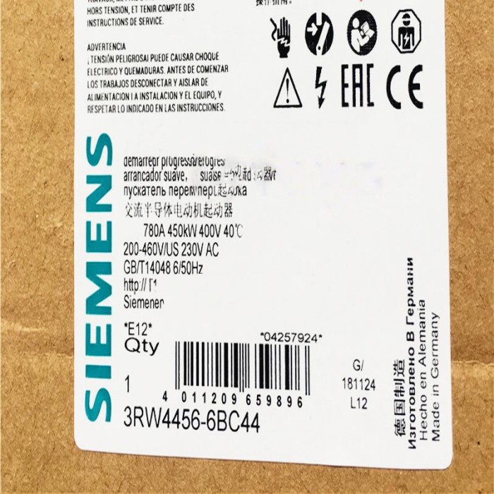 【新品★適格請求書★税込】SIEMENS シーメンス 3RW4456-6BC44 450KW★【６ヶ月保証】