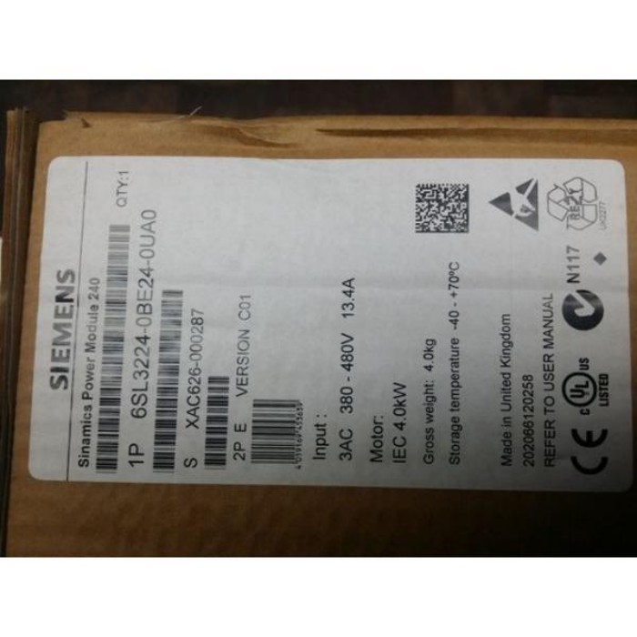 【新品★適当お願いごと書★税込】6SL3224-0BE24-0UA0 Siemens converter 6SL3 224-0BE24-0UA0 ジーメンス ★【６ヶ月引き受ける】