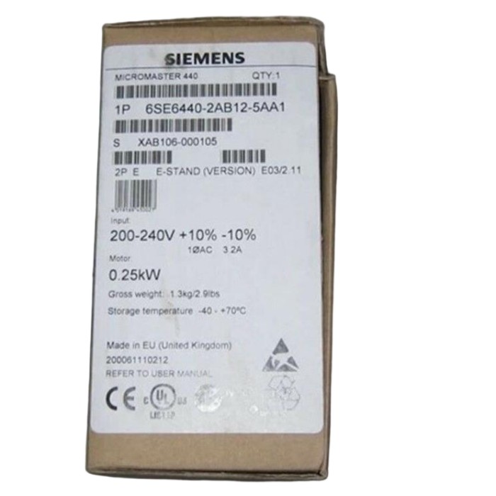 【新品★適格請求書★税込】Siemens 6SE6440-2AB12-5AA1 MicroMaster 6SE6 440-2AB12-5AA1 ★【6ヶ月保証】|Reikoma Style