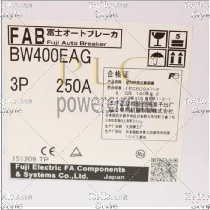 【新品★適当お願いごと書★税込】New BW400EAG 3P 250A エアサーキットブレーカー 【６ヶ月引きうける】