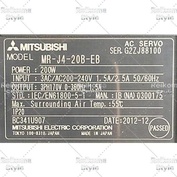 【新品★適当お願いごと書★税込】MITSUBISHI MR-J4-20B-EB 【６ヶ月引き受ける】