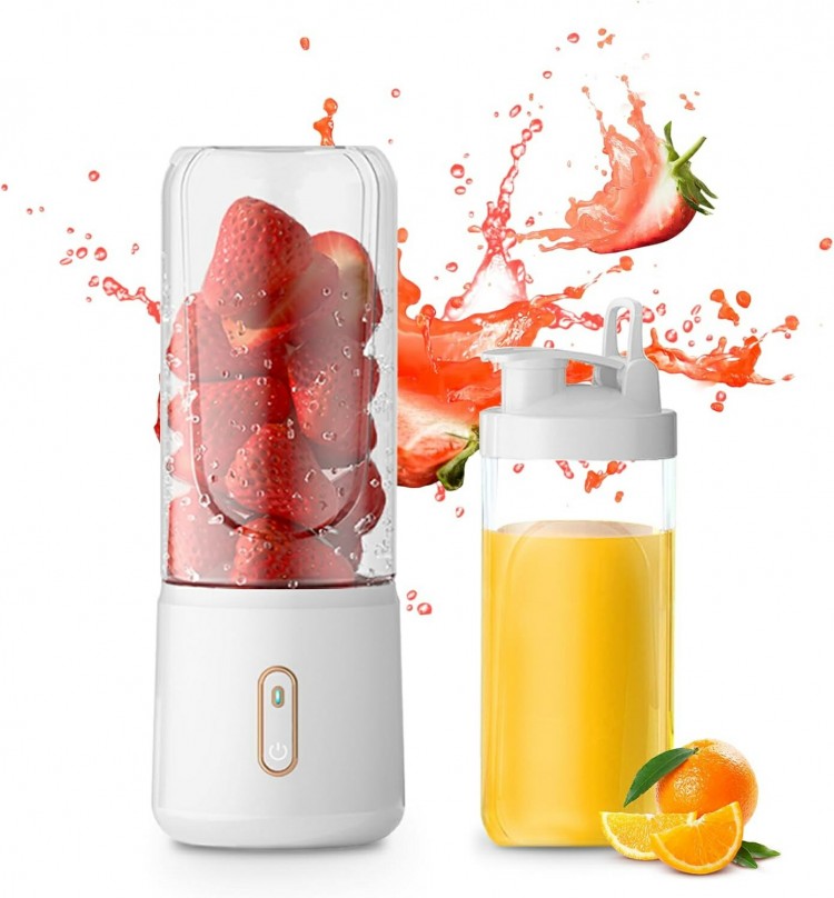 ニンジャ スムージー ジューサー ミキサー 一台多役 小型 持ち運びやすい お手入れ簡単 500mL 4000mAhバッテリー 18000回 分高速回転 12枚刃 果 氷も砕ける Type-C充電対応