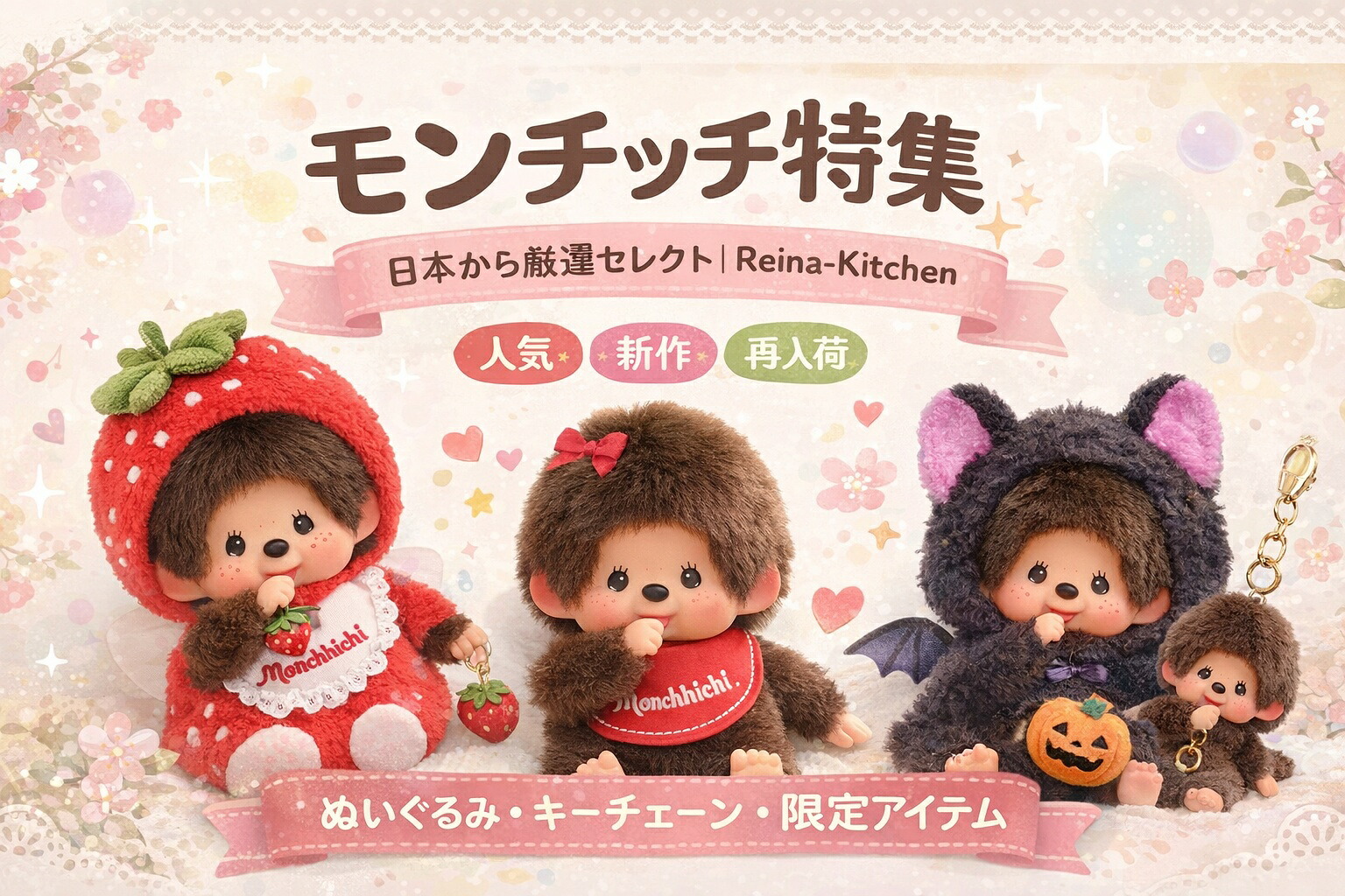 楽天市場】モンチッチ 顔でかベビチッチ SSサイズ キーチェーン 女の子
