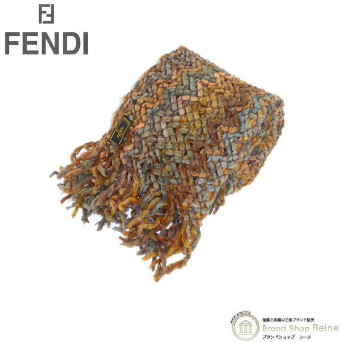 【2,000円OFFクーポンでお得！】フェンディ （FENDI） フェンディ スカーフ ロゴ マフラー マルチカラー【美品】 中古