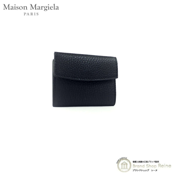 【2,000円OFFクーポンでお得!】メゾン マルジェラ (Maison Margiela) スリーフォールド ディアスキン コンパクト 三つ折り 財布 S35UI0529 ブラック【新品】