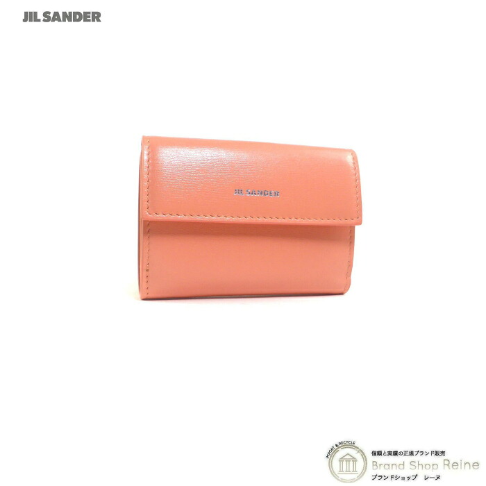 ジルサンダー （JIL SANDER） ロゴタイプ ベビーウォレット パウダーコンパクト 三つ折り 紙入れ J07UI0009 コーラル【新品】