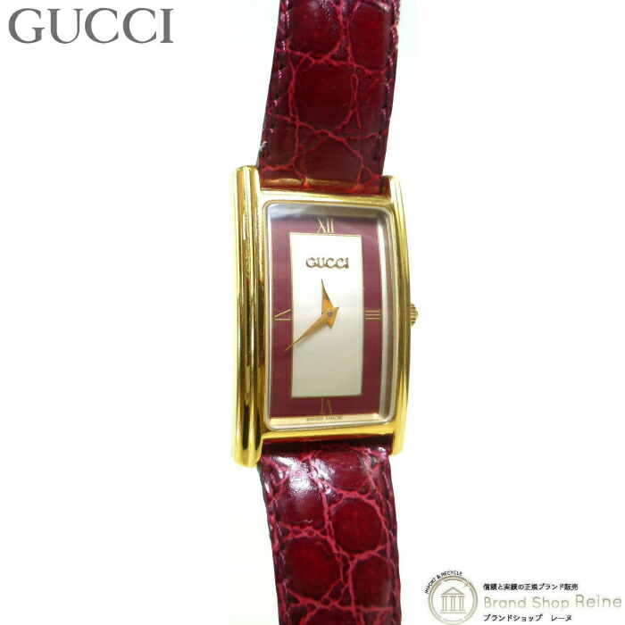 GUCCI グリーンレザー 時計 2600 M ヴィンテージ グッチ レクタンギュラー 2600M | 東京銀座のヴィンテージ
