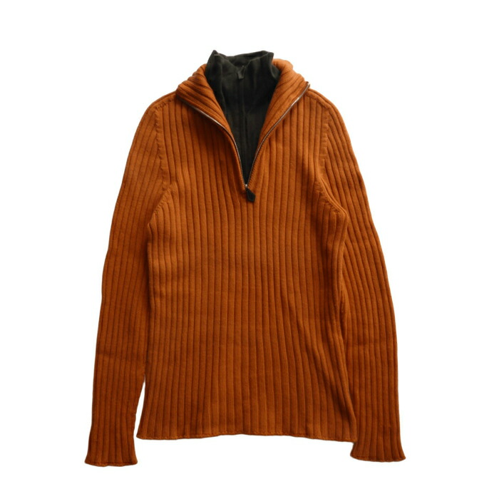 美品　HERMES　セーター　ハーフジップ　カシミヤ　ニット　レザー　ライン　L 楽天市場】HERMES エルメス【未使用△国内正規】カシミヤ×セーブル