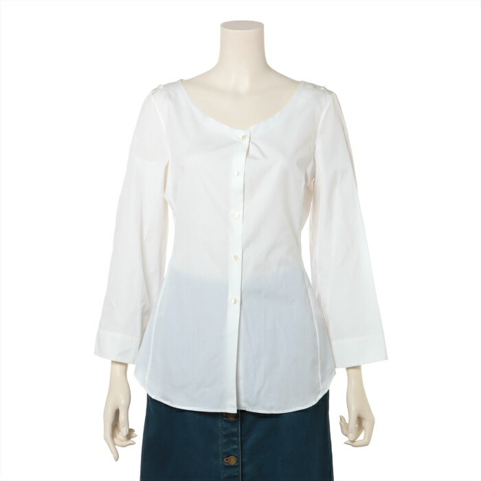 JIL SANDER ピリングプルオーバー スキッパー カナパ生地 生成 32 JIL SANDER ピリングプルオーバー スキッパー カナパ生地 生成 32