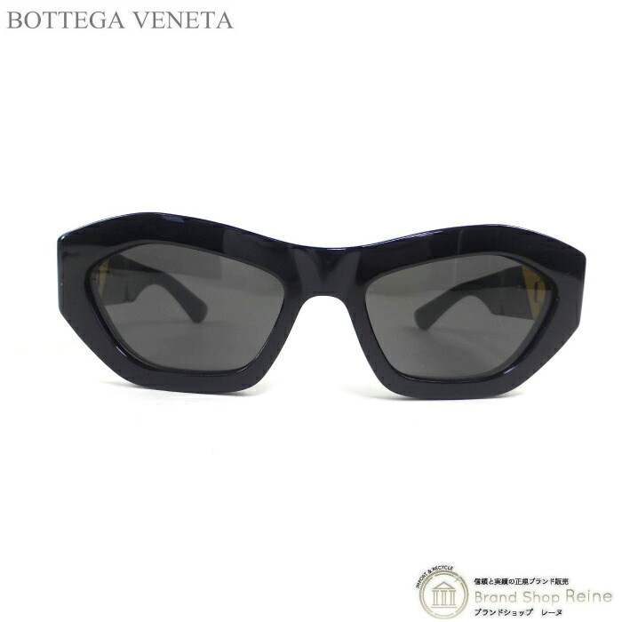 【2,000円OFFクーポンでお得！】ボッテガ ヴェネタ （BOTTEGA VENETA） アングル ヘキサゴナル サングラス アセテート 734117 ブラック/グレー【未使用品】 中古