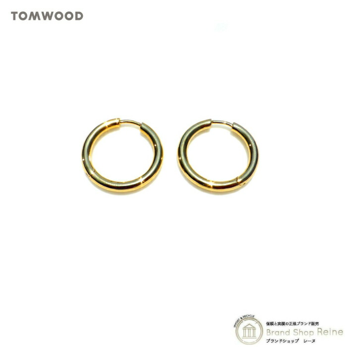 【2,000円OFFクーポンでお得！】トムウッド （TOM WOOD） クラシック フープ ミディアム ゴールド ピアス Classic Hoops Ag925/9KGD 両耳用 E39LMNA01S925-9k【新品】 22,385円