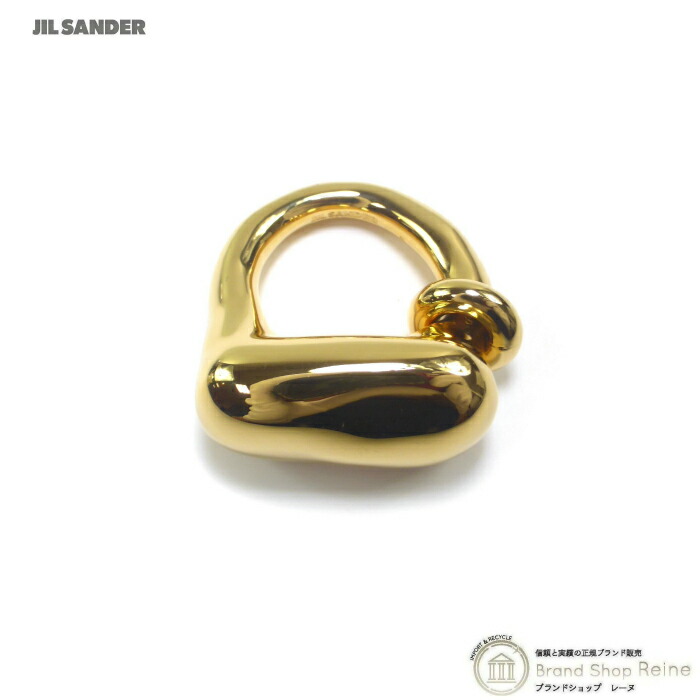 【2,000円OFFクーポンでお得！】ジルサンダー （JIL SANDER） ロゴエングレーブ ゴールド リング J11UQ0030 指輪 ＃S【新品】｜ブランドショップ　Reine