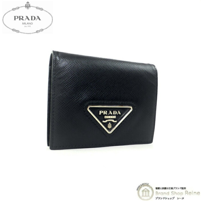 新品未使用✨PRADAプラダ　三つ折り財布　M523Aサフィアーノ　三角ロゴ SAFFIANO（PRADA） プラダ （PRADA） サフィアーノ
