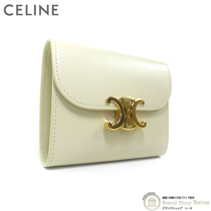 新品CELINE ファインストラップ トリオンフ コンパクト 三つ折り財布 CELINE セリーヌ （CELINE） ファインストラップ ウォレット