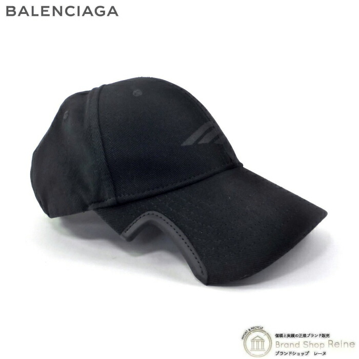 バレンシアガ （BALENCIAGA） 3b Stencil 鳥打ち帽 かぶり笠 794887 M大きさ 黒いこと【美品】 中古