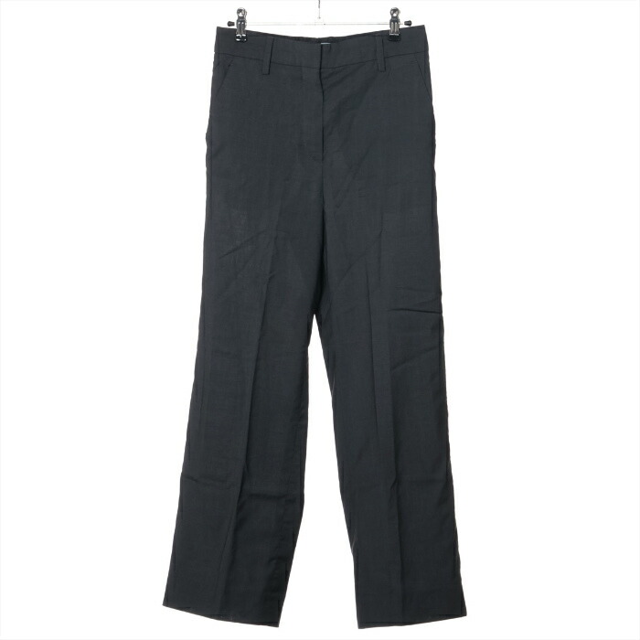 【TheRow】 Lilas ウールとリネン製のパンツ Lilas ウールとリネン製のパンツ ブラック – The Row