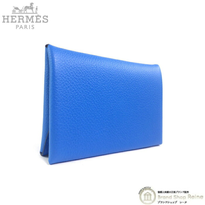 HERMES エルメス　カルヴィデュオ　ブルーネイビー　 カード小銭入れ エルメス<br>カルヴィ デュオ<br>コインケース付きカードケース