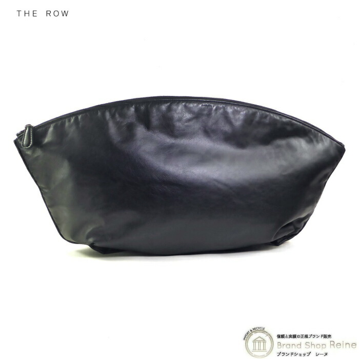 【SALE+更に2000円OFF引き換え証でお得！】ザ・ロウ （The Row） XL DANTE CLUTCH ダンテ・アリギエーリ クラッチペダル 御徒面子 なめし革 黒いこと W1478【中古】