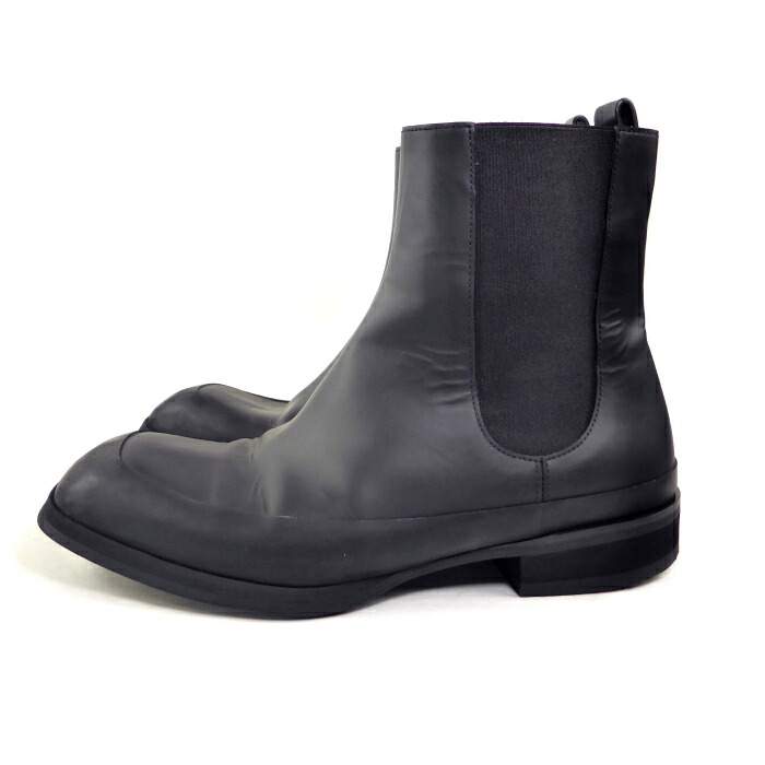 【2,000円OFFクーポンでお得！】ボッテガ ヴェネタ （BOTTEGA VENETA） サイドゴア レザー ブーツ ＃38 シューズ 靴 ブラック【中古】｜ブランドショップ　Reine