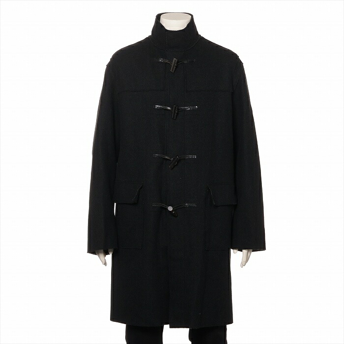 【2,000円OFFクーポンでお得！】ジルサンダー （JIL SANDER） ウール ダッフルコート 48 ブラック メンズ ウェア【中古】