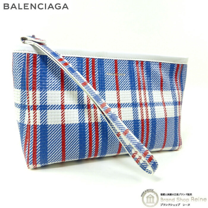 【SALE+更に2000円OFFクーポン券でお得！】バレンシアガ （BALENCIAGA） 照合のしるし柄 クラッチペダル 御徒面子 672984 マルチ色つや【中古】