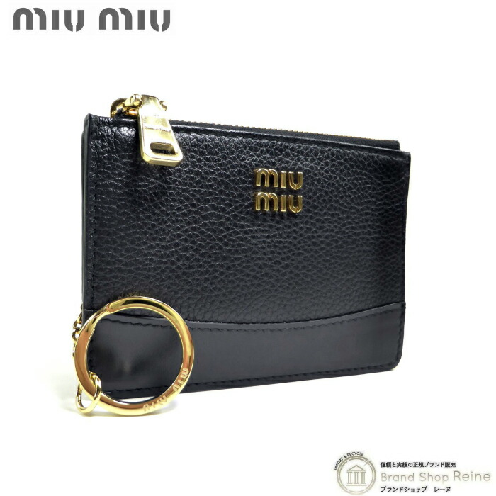 miumiu ミュウミュウ マテラッセレザー キーリング カードケース miu ミュウミュウ （MIUMIU） マテラッセレザー カードケース
