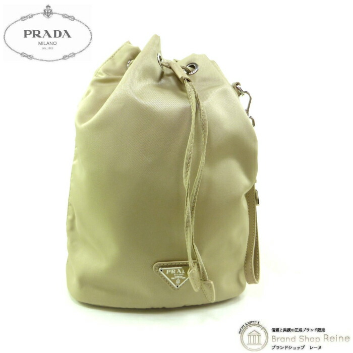 プラダ 巾着ナイロンバッグ ドローストリングスポーチバッグ PRADA プラダ （PRADA） Re-Nylon テスート ナイロン ポーチ