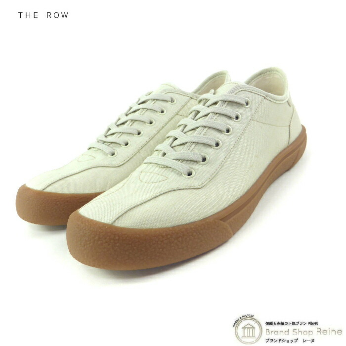 【SALE+更に2000円OFF引き換え証でお得！】ザ・ロウ （The Row） CANVAS SNEAKERS 帆布 スニーカー 靴 F1611 SAGE TINT ＃38【新品】