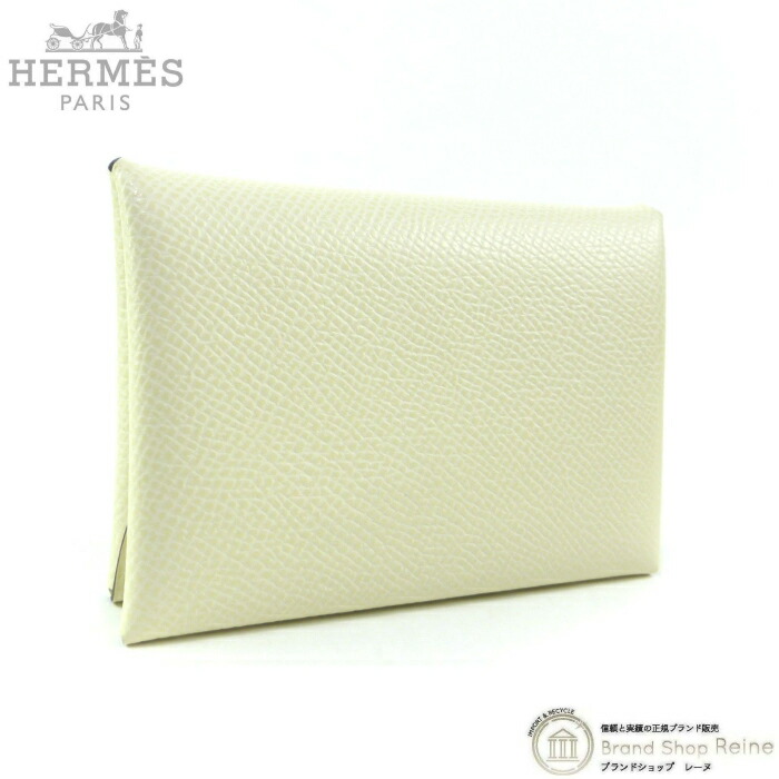 【SALE+更に2000円OFF引き換え証でお得！】エルメス （HERMES） カルヴィ 二人組 ナタ ヴォーエプソン 歌留多容れもの 名刺入れ コインケース 釣り銭入れ B刻 H083035CK【新品負けず劣らず】 中古