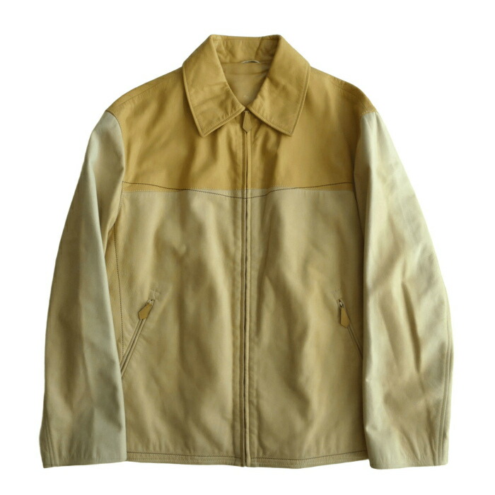 エルメス レザー付きブルゾン 48 (Lサイズ程度) HERMES - HERMÈS エルメス レザーブルゾン 48 ディアスキン