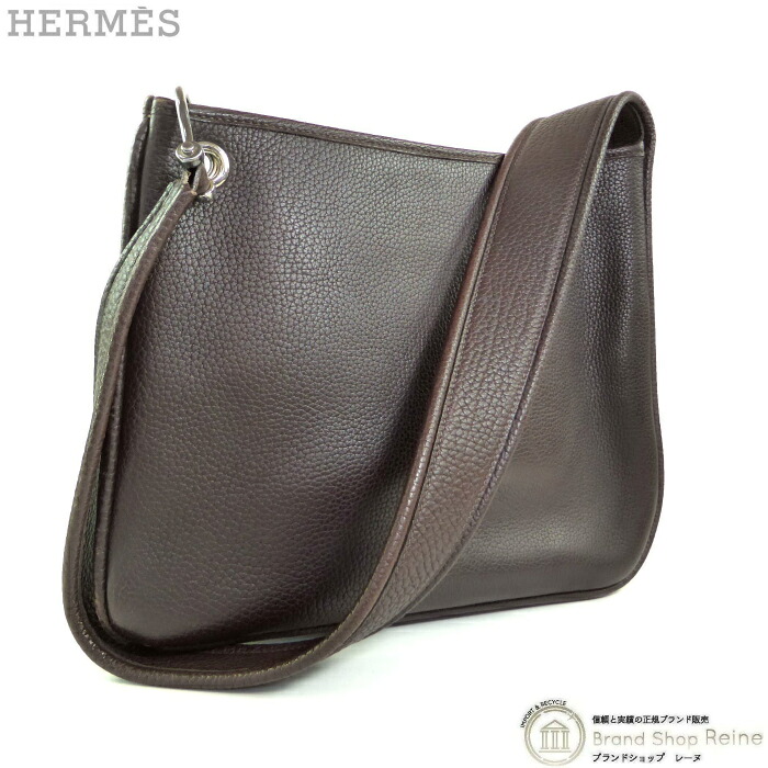 【2,000円OFFクーポンでお得！】エルメス （HERMES） マニーユドゥ ショルダーバッグ 肩掛け アルデンヌ エベンヌ&times;シルバー金具【中古】｜ブランドショップ　Reine