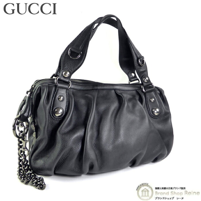 【2,000円OFFクーポンでお得！】グッチ （GUCCI） アイコンビット チェーン 2way ショルダー ハンド バッグ 228594 ブラック×SV金具【中古】