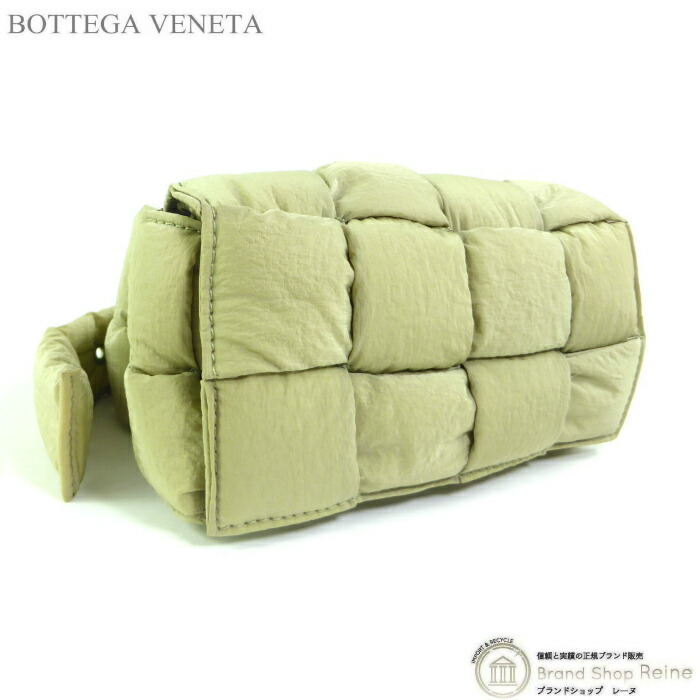 【SALE+更に2000円OFF引き換え証でお得！】ボッテガ ヴェネタ （BOTTEGA VENETA） パデッド テック テープ ミニ 三尺帯御徒面子 上半身御徒面子 679763 トラバーチン【未当て嵌める品】 中古
