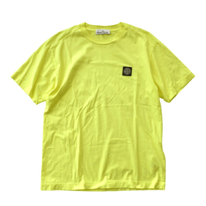 ストーンアイランド （STONE ISLAND） コンパス ロゴ ワッペン 半袖 Tシャツ カットソー M イエロー 801524113 ウェア メンズ【中古】