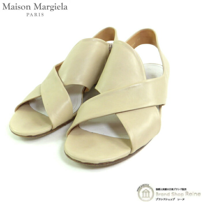 【2,000円OFFクーポンでお得！】メゾン マルジェラ （Maison Margiela） レザー サンダル 靴 38WP0344 アイボリー #38【中古】