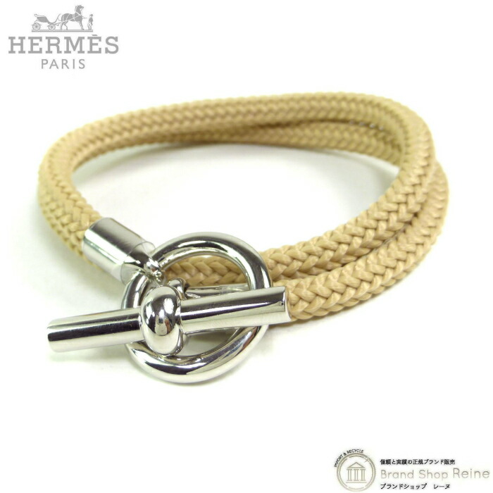 ✨超美品✨ HERMES エルメス グレナン ドゥブルトゥール ブレスレット レザーブレスレット 《グレナン》 ドゥブルトゥール ジーン - ブルー
