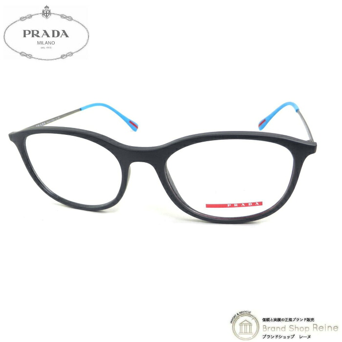 【2,000円OFFクーポンでお得!】プラダ (PRADA) プラダスポーツ リネア・ロッサ ラバー メガネフレーム 眼鏡 VPS06N グレー×ブルー アイウェア【新品同様】 中古|ブランドショップ Reine