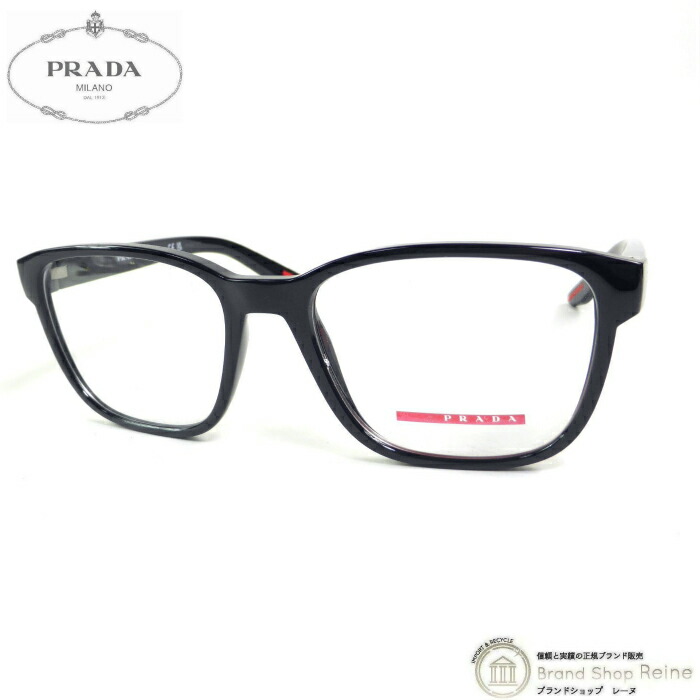 【2,000円OFFクーポンでお得！】プラダ （PRADA） プラダスポーツ プラスチック メガネフレーム 眼鏡 VPS06P ブラック アイウェア【新品同様】 中古