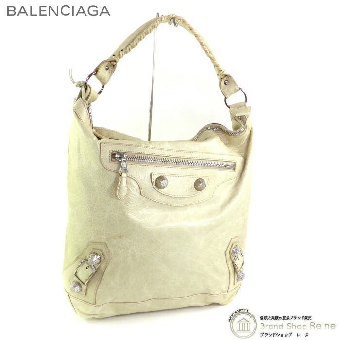 バレンシアガ （BALENCIAGA） ジャイアント デイ レザー 肩掛け ワンショルダー 173081 アイボリー【中古】
