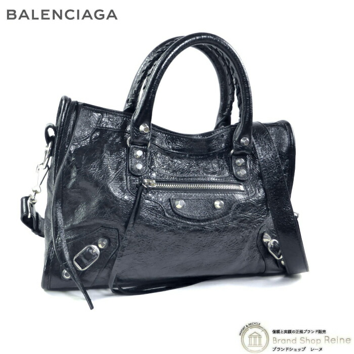 バレンシアガ （BALENCIAGA） Le City スモール バッグ アリーナラムスキン 肩掛け ショルダー ハンド バッグ 811442 ブラック【新品】