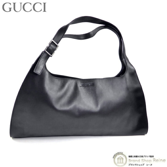 グッチ （GUCCI） レザー セミショルダー ハンド バッグ 肩掛け ヴィンテージ トムフォード期 0014245 ブラック【中古】