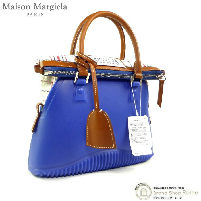 【2,000円OFFクーポンでお得!】メゾン マルジェラ (Maison Margiela) 5AC ミニバッグ 2way ハンド ショルダー バッグ ラバー×キャンバス×レザー SB3WG0009 ブルー【中古】|ブランドショップ Reine