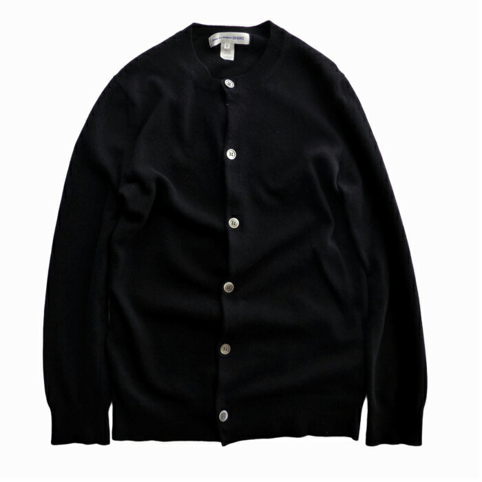 【SALE+更に2000円OFFクーポン券でお得！】コム・デ・ギャルソン （COMME des GARCONS） SHIRT 羊毛 クルーネックニット ジレー S 黒いこと FH-N002 御召しもの メンズ【中古】