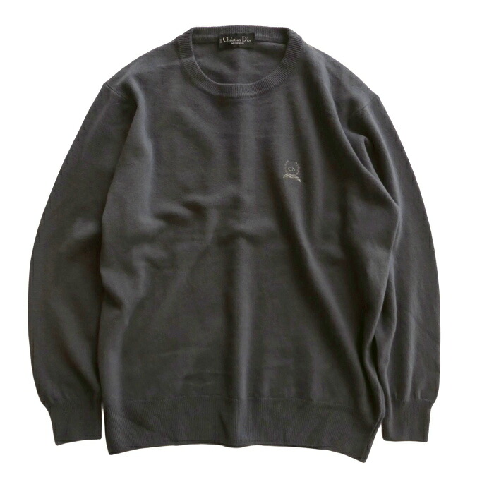 クリスチャンディオール （Christian Dior） MONSIEUR ウール クルーネック ニット 48 グレー ウェア メンズ【中古】 10,725円