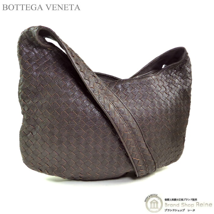 【SALE+更に2000円OFF引き換え証でお得！】ボッテガ ヴェネタ （BOTTEGA VENETA） イントレチャート 差し交わす上半身 ホー洋弓 肩部 御徒面子 142700 うす暗い赤銅色【中古】