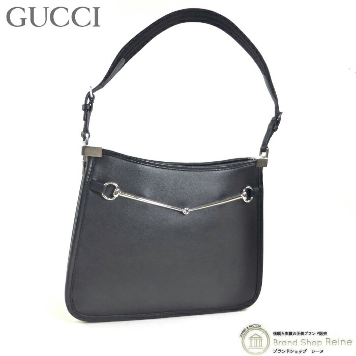 グッチ （GUCCI） ホースビット セミショルダー バッグ 肩掛け 764191 ブラック【中古】