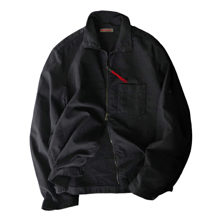 プラダ （PRADA） プラダスポーツ ジップアップ 2WAY 上衣 #M 黒いこと SCA89T お召しもの メンズ【中古】