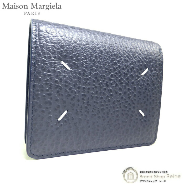 住みか マルジェラ （Maison Margiela） 4編み目 二つ折り ウォレット パウダーコンパクト 紙入れ グレイニーレザー S56UI0140 米国海軍系【新品】