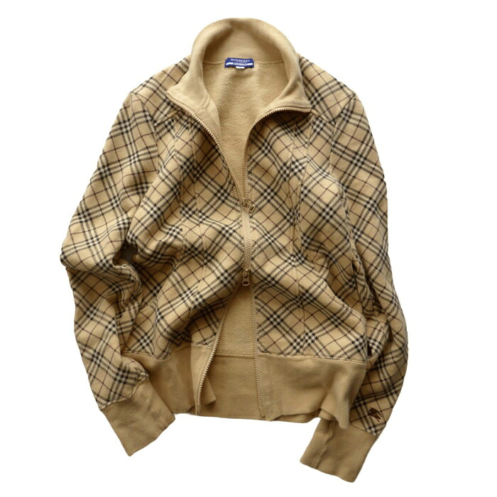 【2,000円OFFクーポンでお得!】バーバリー (BURBERRY) BLUE LABEL ノヴァチェック ジップアップ スウェット #38 ベージュ系 FAF92-619 ウェア【中古】|ブランドショップ Reine