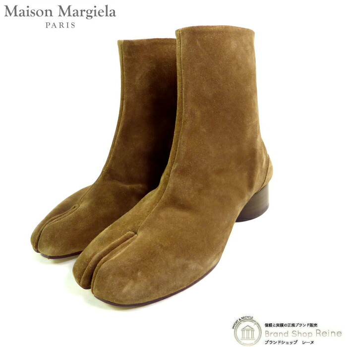 【2,000円OFFクーポンでお得!】メゾン マルジェラ (Maison Margiela) Tabi タビ 足袋 スエード ショートブーツ ブラウン #37【美品】 中古|ブランドショップ Reine